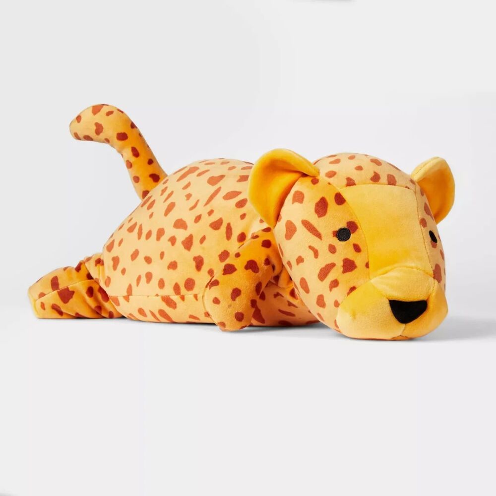 Cheetah Weighted Plush Kids' Throw Pillow Yellow - Pillowfort